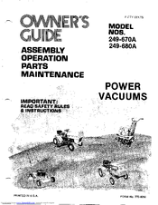 MTD 249-670A Owner's Manual