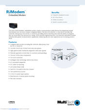 Multitech Embedded Modem Specification Sheet