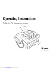 Muratec F-65 Operating Instructions Manual