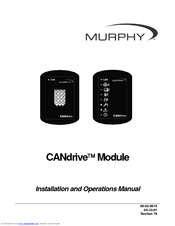 Murphy CANdrive Module CDV300R Installation And Operation Manual