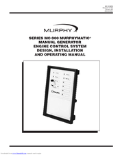 Murphy MURPHYMATIC MC-900 Series Installation And Operating Manual