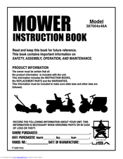 Murray 387004x48A Instruction Book