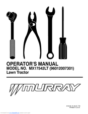 Murray MX17542LT Operator's Manual