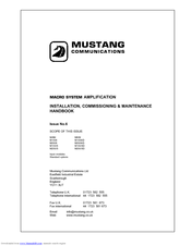 Mustang M/8M Installation And Maintenance Manual