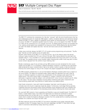 NAD 517 Specification Sheet