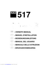 NAD 517 Owner's Manual