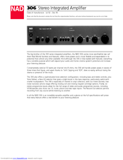 NAD 306 Specification Sheet