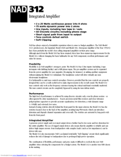 NAD 312 Specifications