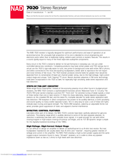 Nad 7020 Manuals Manualslib