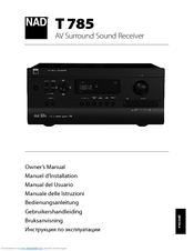 NAD T785-R Owner's Manual