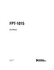 National Instruments FPT-1015 User Manual