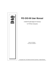 National Instruments 6508 PCI-DIO-96 User Manual