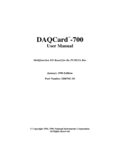 National Instruments DAQCard-700 User Manual
