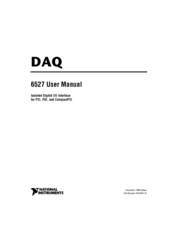 National Instruments DAQ 6527 User Manual