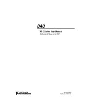 National Instruments AT E Series User Manual