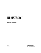 National Instruments AutoCode NI MATRIX Reference