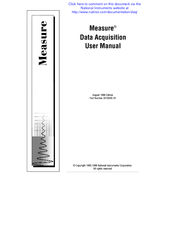 National Instruments Measure Data Acquisition User Manual