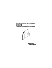 National Instruments NI 9481E Operating Instructions Manual