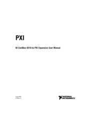National Instruments NI CardBus-8310-to-PXI Expansion User Manual