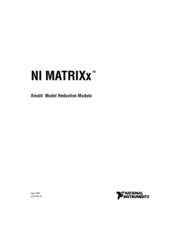 National Instruments NI MATRIXx Xmath Specification Sheet