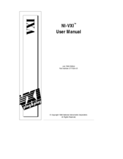 National Instruments NI-VXI User Manual