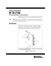 National Instruments PXI Terminal Block NI TB-2708 Installation Manual