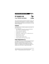 National Instruments FieldPoint FP-QUAD-510 Operating Instructions Manual