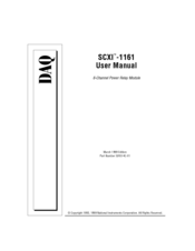 National Instruments SCXI-1161 User Manual