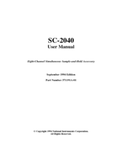National Instruments SC-2040 User Manual