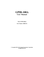 National Instruments GPIB-100A User Manual