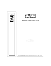 National Instruments DAQ AT-MIO-16X User Manual