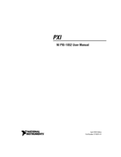 National Instruments PXI NI PXI-1052 User Manual