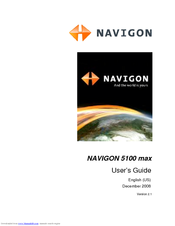 Navigon 5100 max User Manual