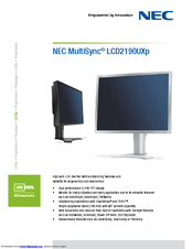Nec 2190UXP Specifications