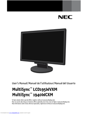 NEC LCD195WVXM-BK - MultiSync - 19