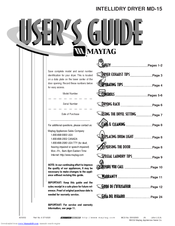 Maytag INTELLIDRY MD-15 User Manual