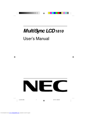NEC 1810 User Manual