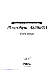 NEC PLASMASYNC PX-42PD1 User Manual