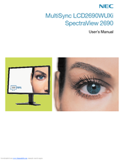 NEC SpectraView 2690 User Manual