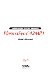NEC PlasmaSync 42MP1 User Manual