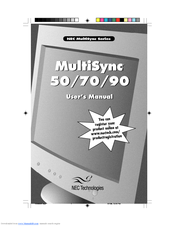 NEC MultiSync 90 User Manual
