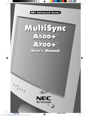NEC MultiSync A500+ User Manual
