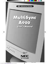 NEC MultiSync A900 User Manual