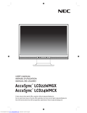 NEC ASLCD22WMGX-BK User Manual