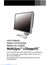 NEC LCD1990FX A User Manual