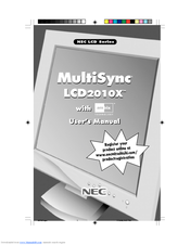 NEC LCD2010X-T - MultiSync - 20.1