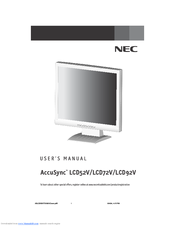 NEC AccuSync LCD72VX User Manual