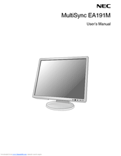 NEC MultiSync EA191M User Manual