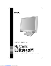NEC MultiSync LA-15R03-BK User Manual