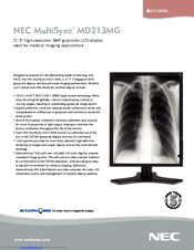 NEC MD213MG - MultiSync - 21.3